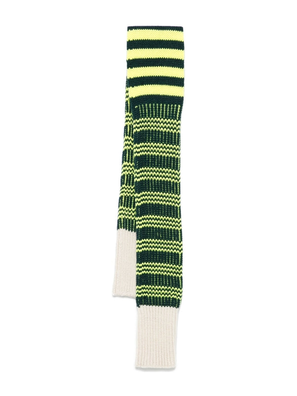 Stripe Pattern Wool Muffler