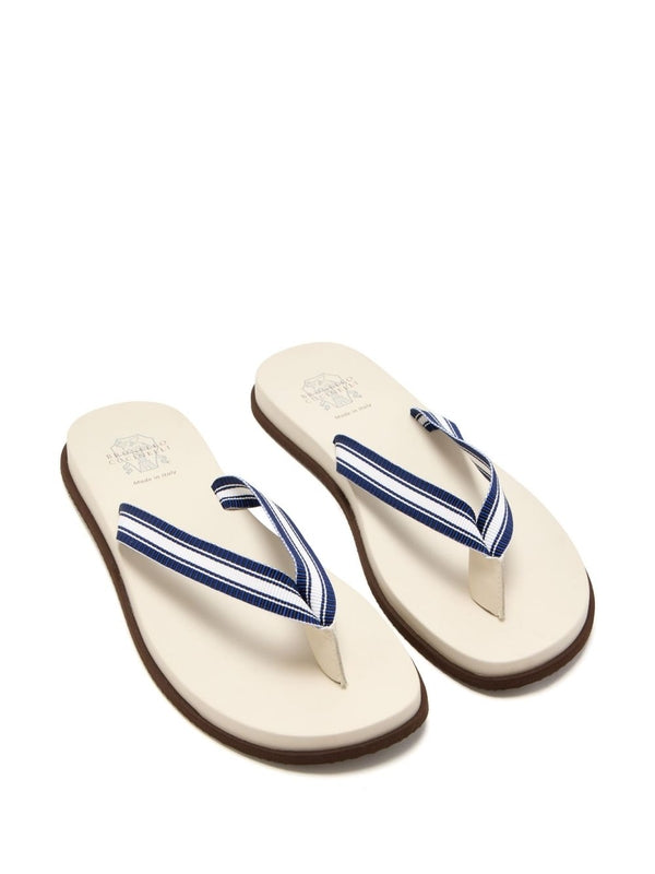 Brunello Cucinelli Beige Flip Flops