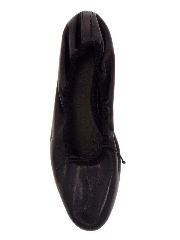 Awar Bow Leather Ballerina Flat Shoes