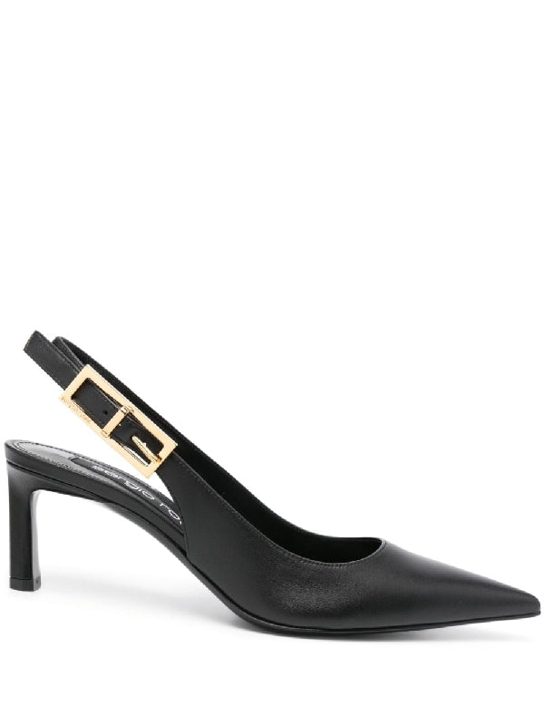 SR Nora Lambskin Buckle Slingback Heel