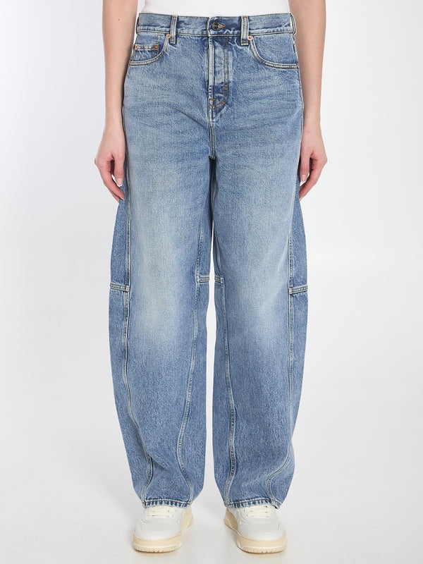Washing Balloon Cotton Denim Pants