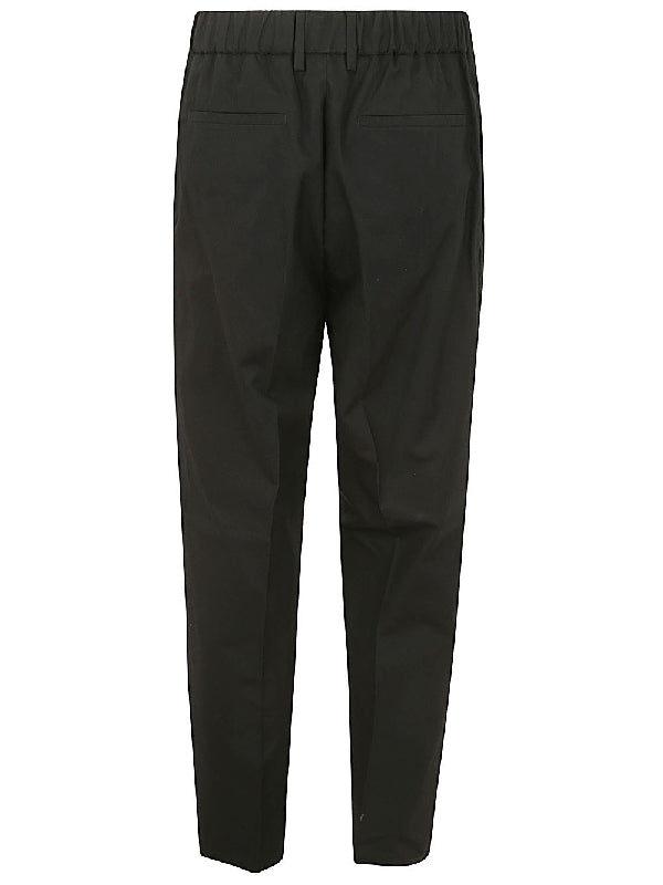 Black Straight Cotton Pants