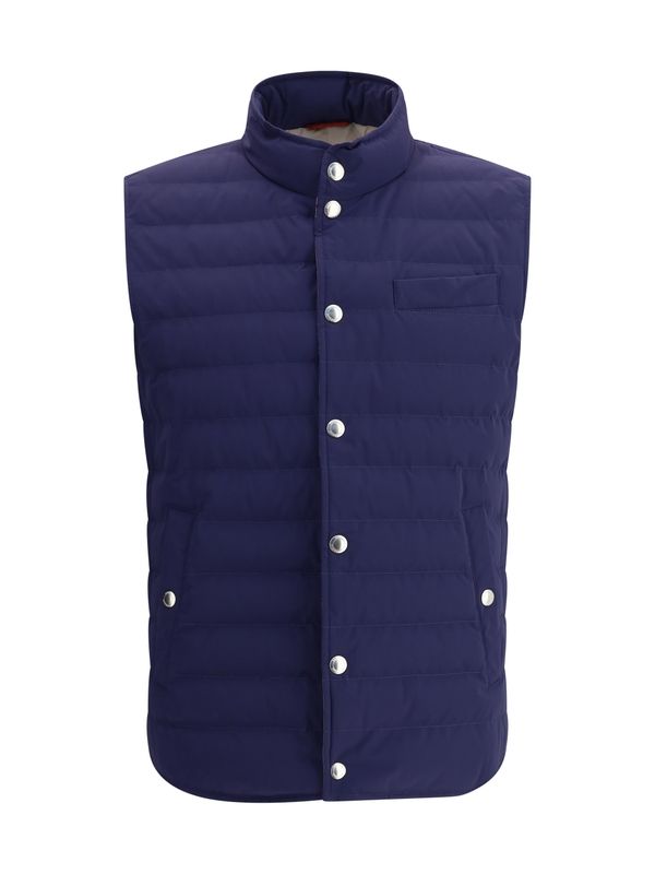 Brunello Cucinelli Navy Padded Jacket