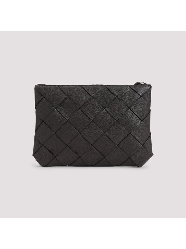 Diago Intrecciato Calfskin Clutch Bag