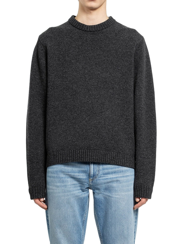 Back Logo Jacquard Wool Knit