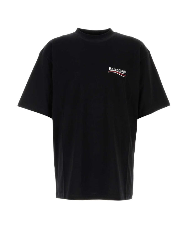 Wave Logo Cotton T Shirt