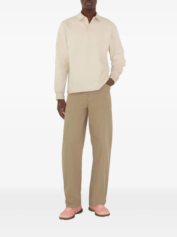 Beige Cotton Pants