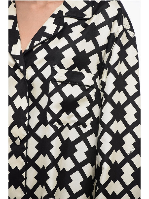 Allover Print Silk Shirt