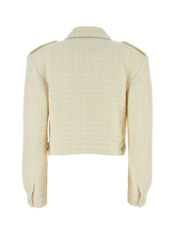 ロゴボタンクロップジャケット