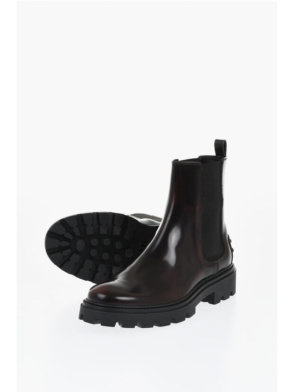 Tod'S Burgundy Chelsea Boots