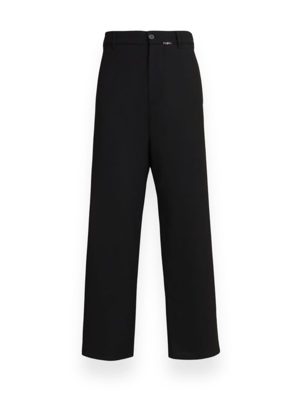 Black Logo Stitch Pants