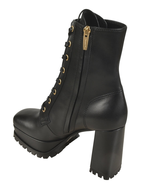 York Lace-up Boots Heel