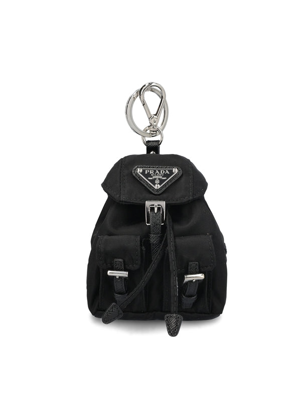 Triangle Logo Nylon Backpack Keyring