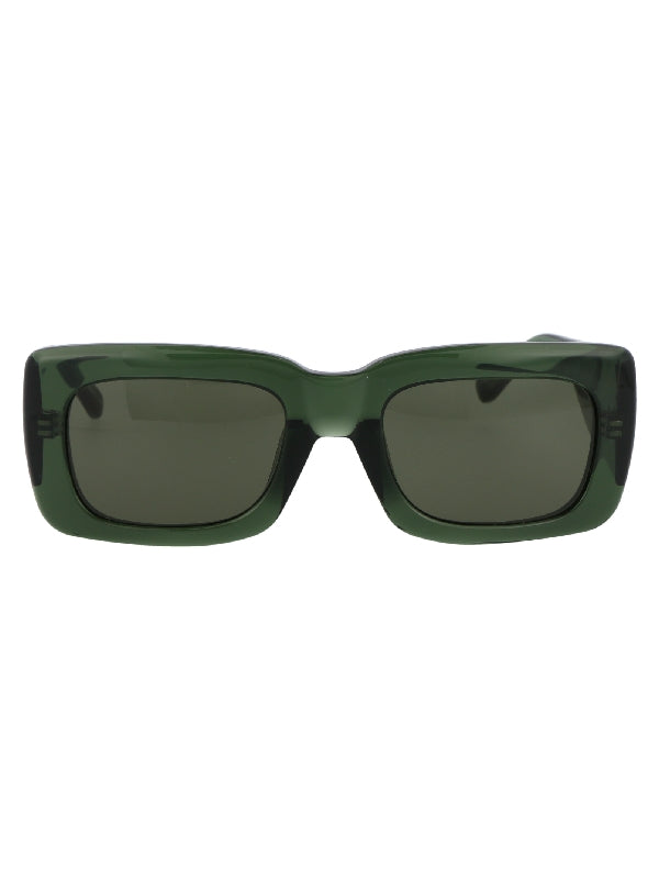 Temple Logo Square Frame Sunglasses