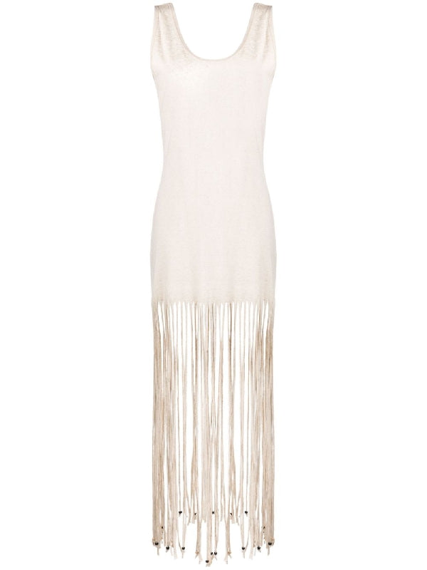 Bead Fringe
  Backless Dress