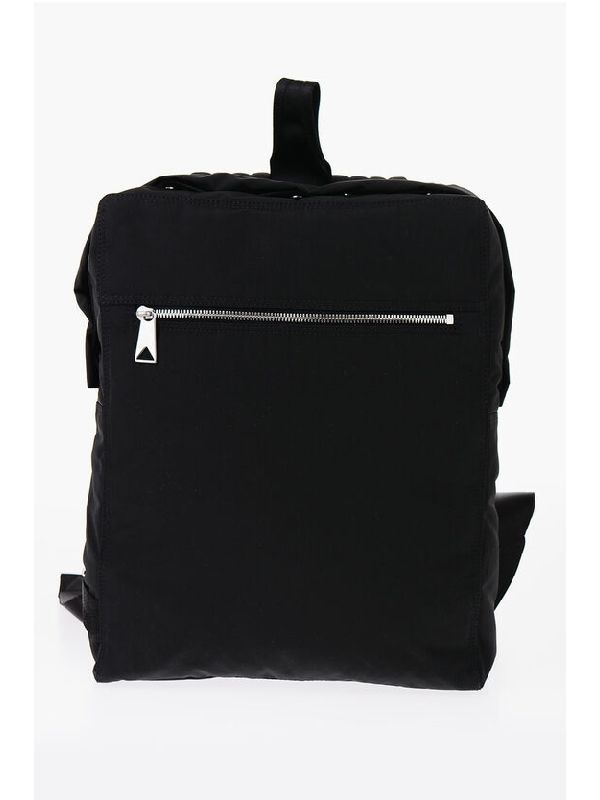 Triangle Detail Zipper Nylon Backpack