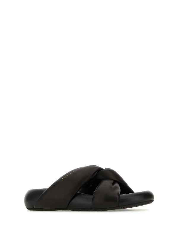 Twist Bubble Leather Sandals