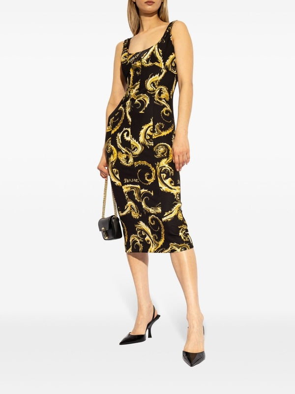 Allover Print Midi Dress