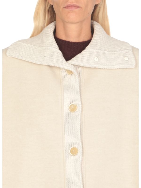 Beige Wool Blend Cape