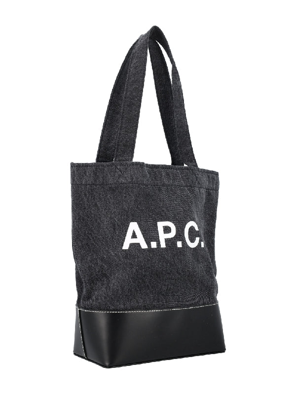 Axel Logo Denim Small Tote Bag