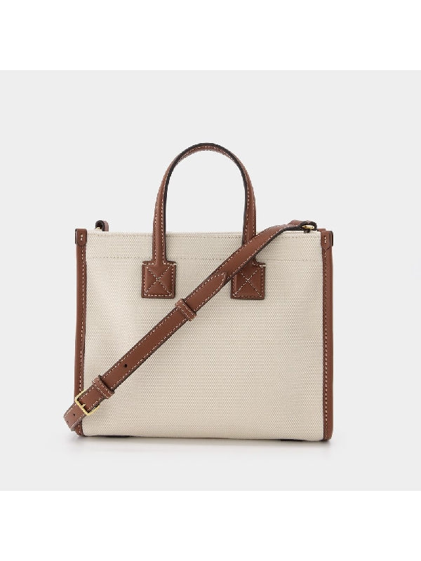 Canvas Leather Freya Mini Tote Bag