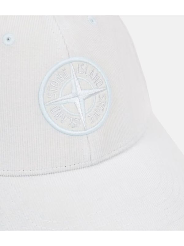 Stone Island White Ball Cap