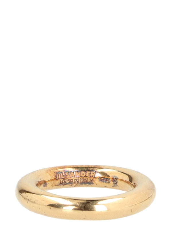 Engraved Logo Gold Tone Ring