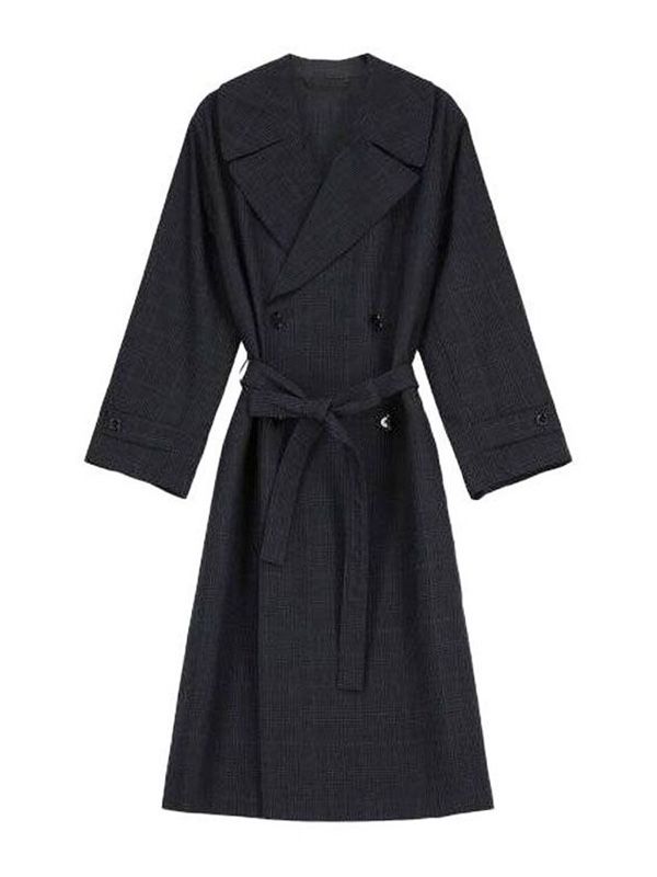 Check Pattern Wool Double Coat