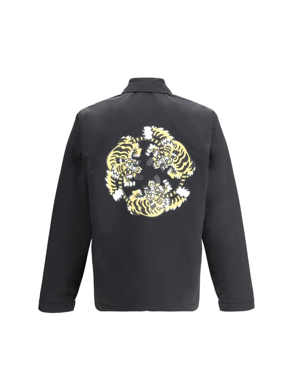 Back Tiger Printing Nylon
  Shirt Jacket