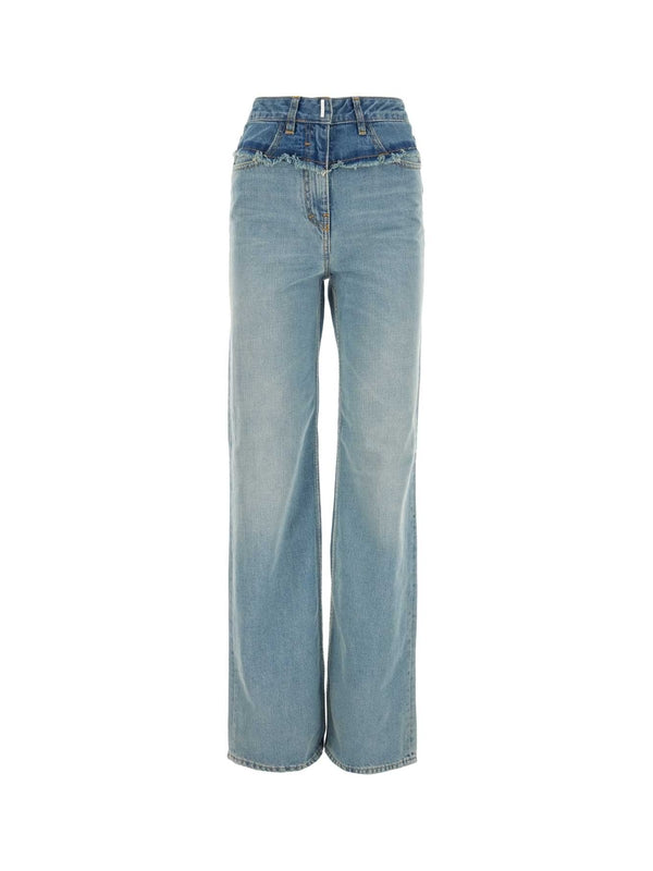 Waist Panel Mix Denim Pants
