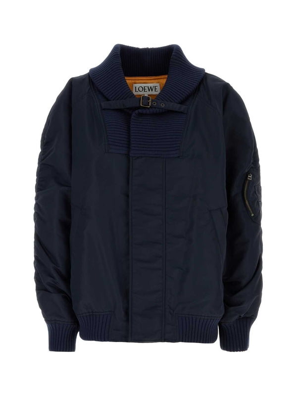 Buckle Strap Bomber Jacket