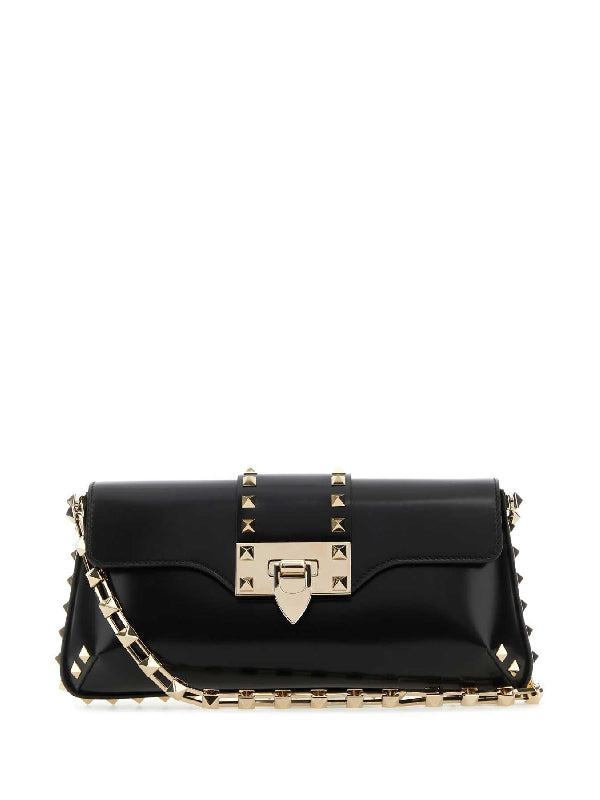 VALENTINO - Brushed Leather Rockstud Chain Bag - Jente