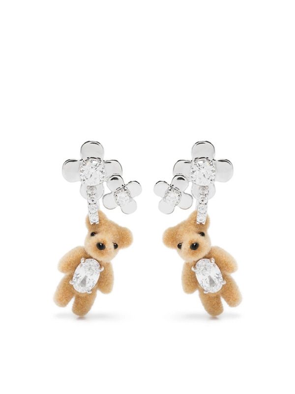 Yvmin Silver Brown Earrings