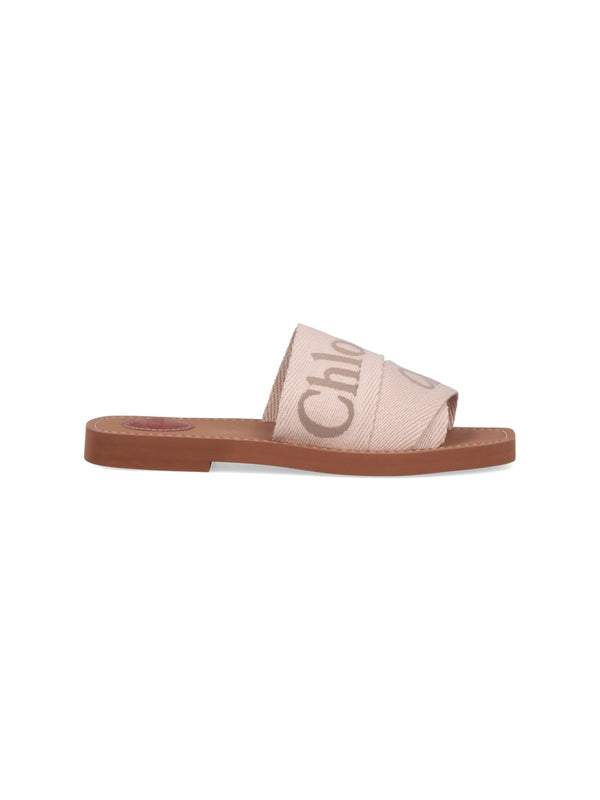 Woody Logo Band Flat Sandals