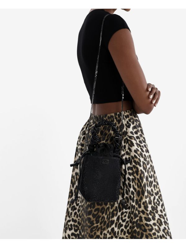 Bou Crystal Decor Bucket Bag