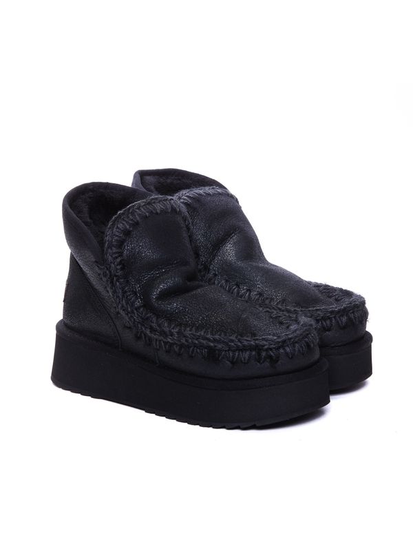 Eskimo Mini Platform Leather Ankle Boots