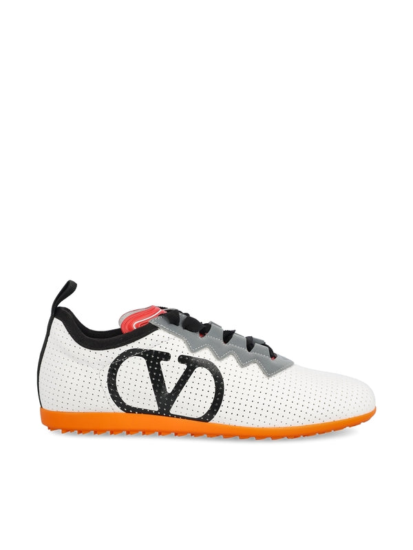 V Logo Printing Lace-up Sneakers