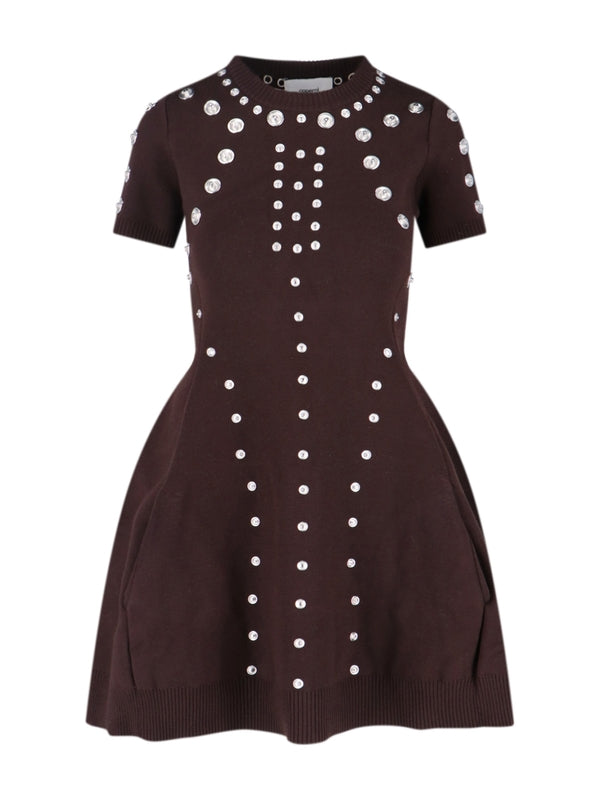 Coperni Brown Mini Dress