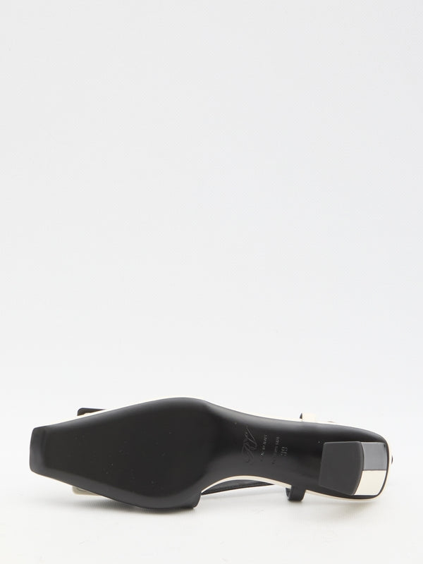 Belle Vivier Leather Slingback Heels - Jente