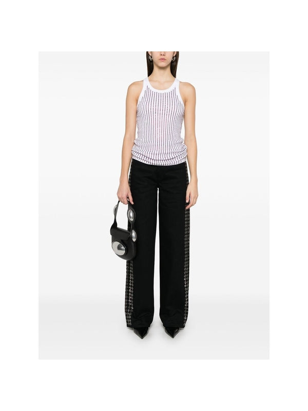 Ma Crystal Decoration Denim
  Pants