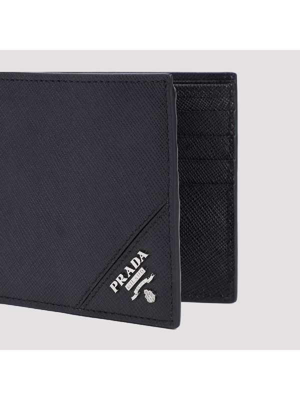 Triangle Logo Saffiano Bifold
  Wallet
