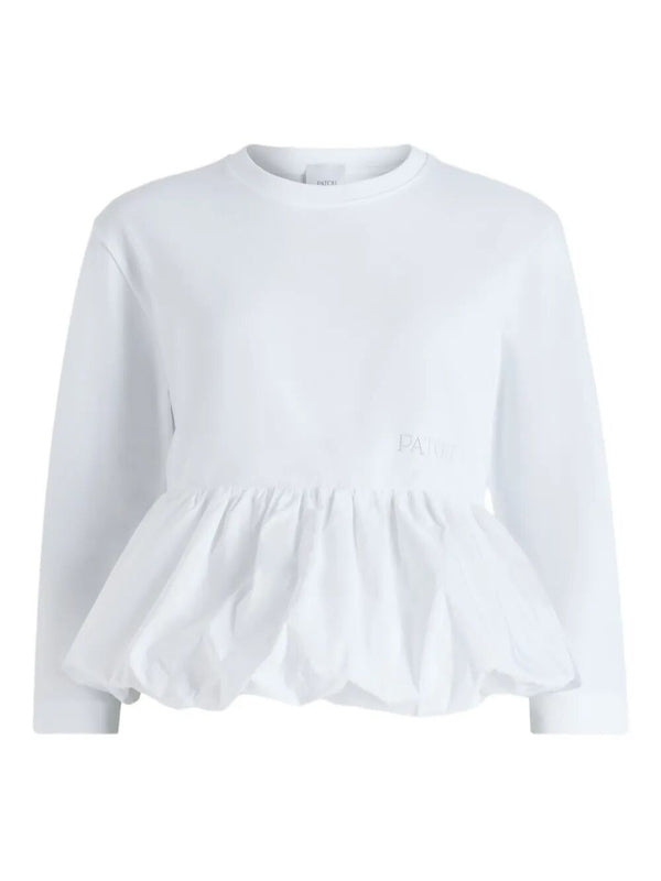 Patou White Long Sleeve Top
