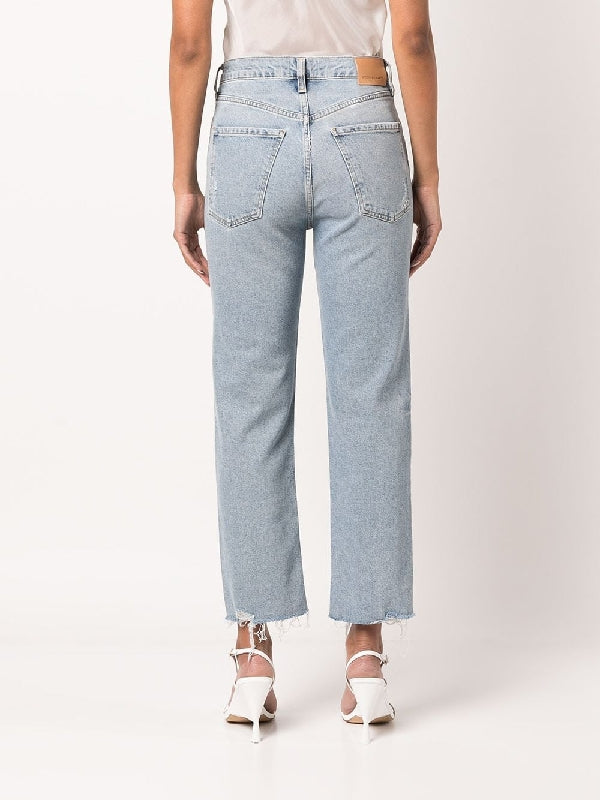 Daphne Low-Cut Hem Denim Pants