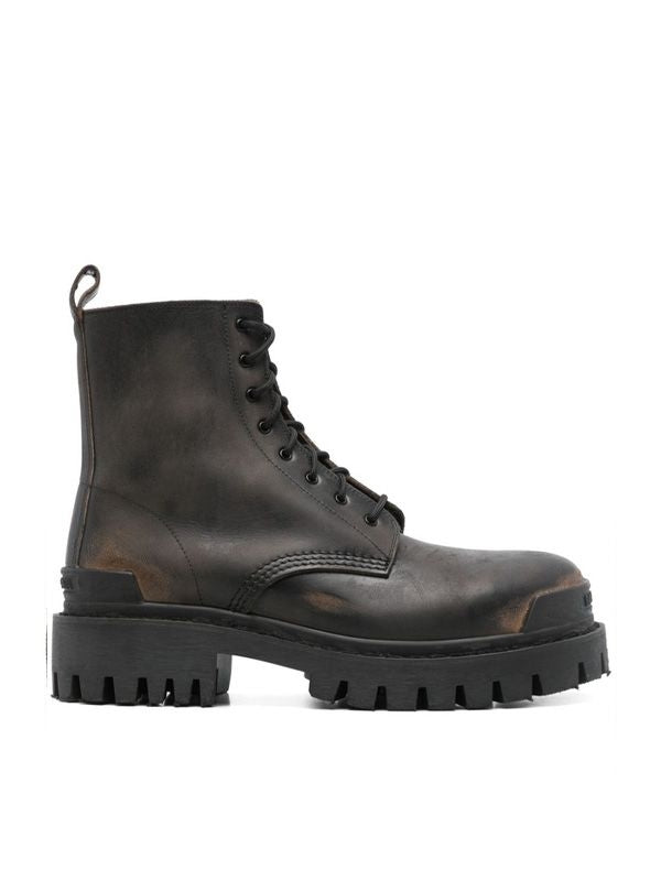 Strike Vintage Leather Lace-up Boots