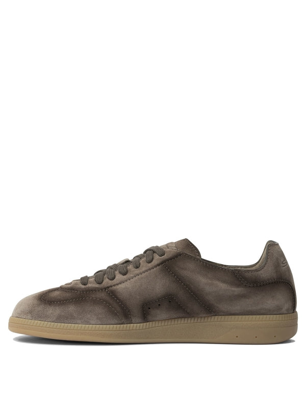 Santoni Brown Low Top Sneakers