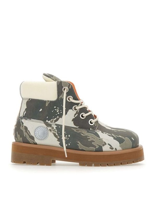 Strada Camo Lace Up Leather Boots