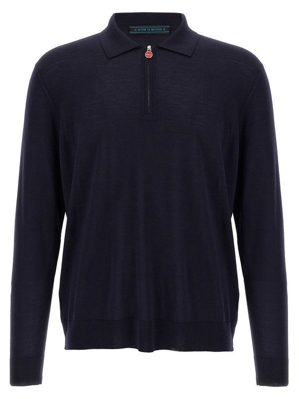 Kiton Navy Polo Shirts