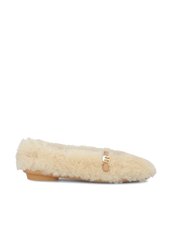 FERRAGAMO - Shearling Flat Shoes - Jente