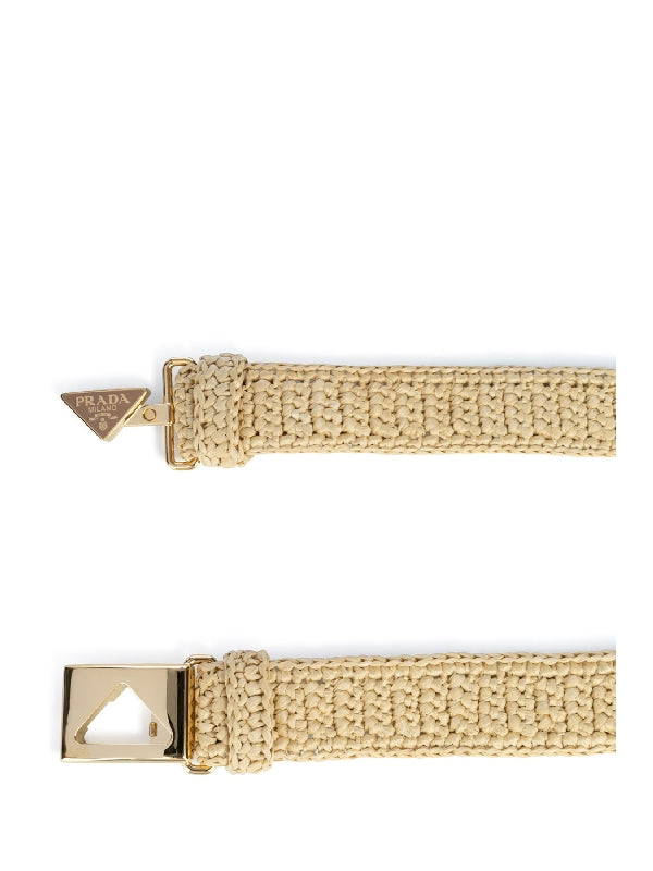 Triangular Logo Buckle Crochet
  Belt