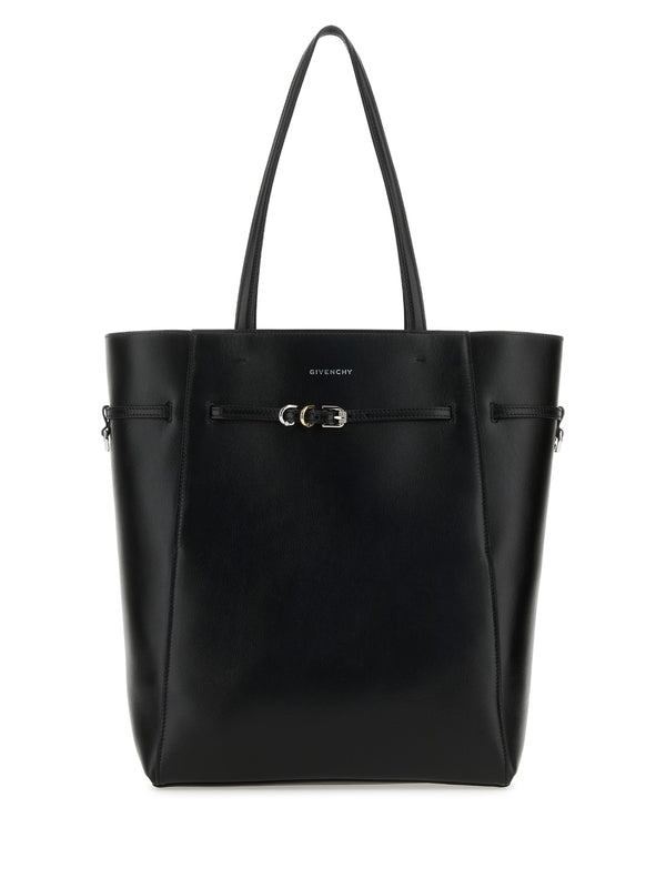 Voyou Logo Leather Medium Tote Bag